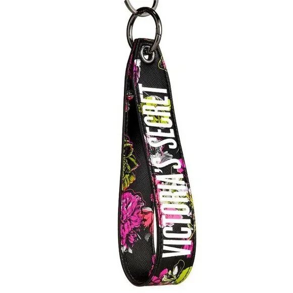 💗Victoria’s Secret Faux Fur Stud Large Wristlet/Clutch Handbag w/Floral Strap💗 - Picture 9 of 15